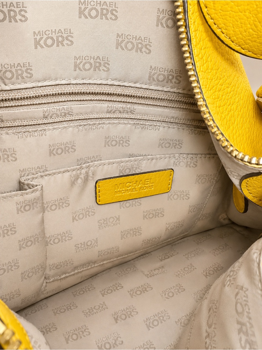 Michael Kors Yellow Leather Tassel Hobo Shoulder Bag - Picture 3 of 5
